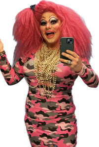 Diva drag queen in costume
