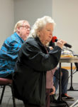 Karaoke singer Candace in action