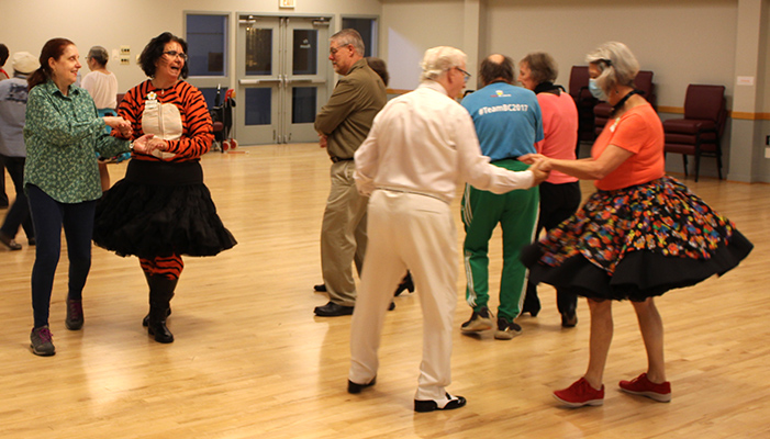 square dancers in action