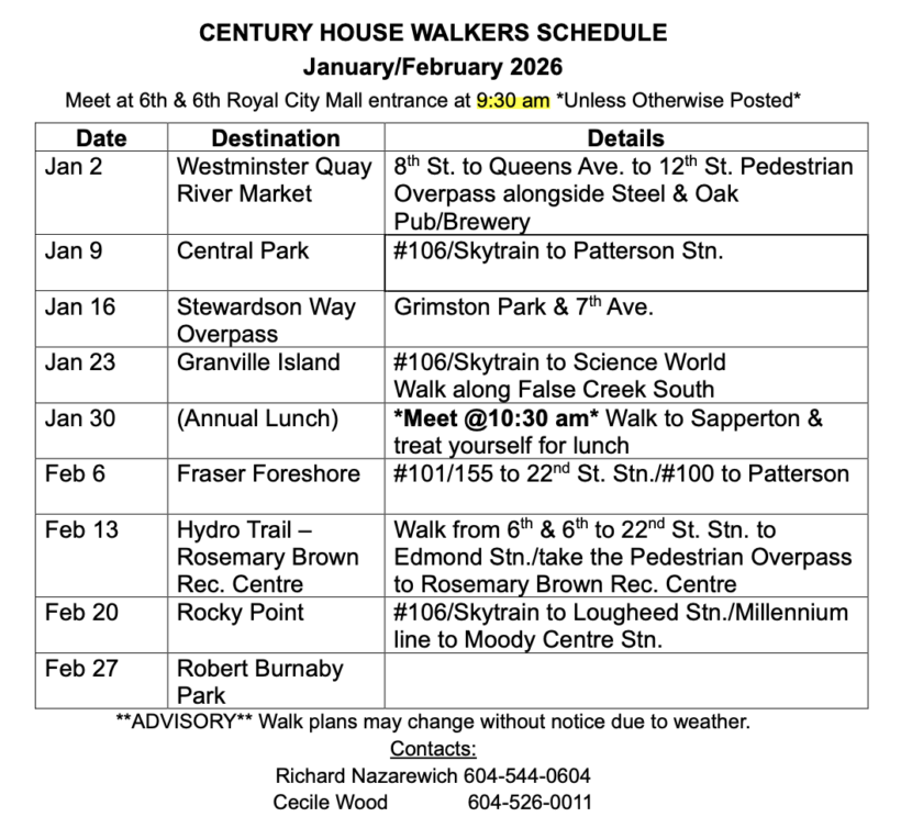 Walkers Jan-Feb 2026