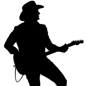 silhuette of country guitarist